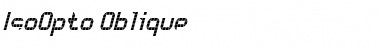 Download IsoOpto Oblique Font Title Preview