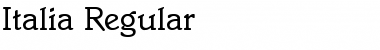Download Italia Regular Font Title Preview