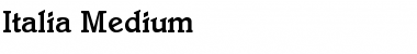 Download Italia-Medium Medium Font Title Preview