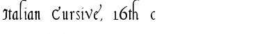Download Italian Cursive, 16th c. Regular Font Title Preview