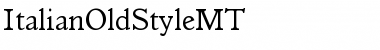 Download ItalianOldStyleMT Roman Font Title Preview