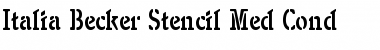 Download Italia Becker Stencil Med Cond Regular Font Title Preview