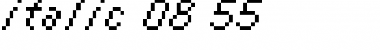 Download italic 08_55 Regular Font Title Preview