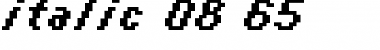 Download italic 08_65 Regular Font Title Preview