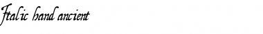 Download Italic hand ancient  Font Title Preview