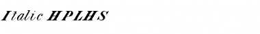 Download Italic HPLHS Font Title Preview