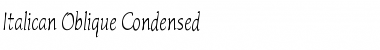 Download Italican Oblique Condensed Regular Font Title Preview