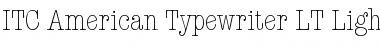 Download AmericanTypewriter LT LightCnA Regular Font Title Preview