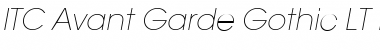 Download AvantGarde LT ExtraLight Italic Font Title Preview