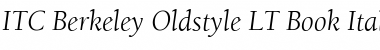 Download Berkeley LT Book Italic Font Title Preview