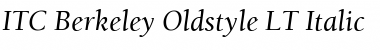 Download Berkeley LT Italic Font Title Preview