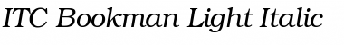 Download ITC Bookman Light Italic Font Title Preview