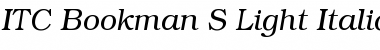 Download Bookman S Light Italic Font Title Preview