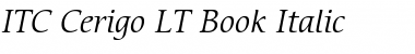 Download ITCCerigo LT Book Italic Font Title Preview