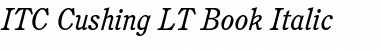 Download Cushing LT Book Italic Font Title Preview