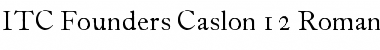 Download FCaslon 12 ITC Roman Font Title Preview