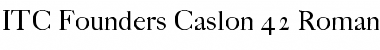 Download FCaslon 42 ITC Roman Font Title Preview