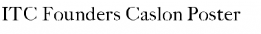 Download FCaslon Poster ITC Regular Font Title Preview