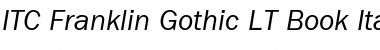 Download ITCFranklinGothic LT Book Italic Font Title Preview