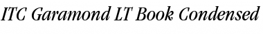 Download Garamond LT BookCondensed Italic Font