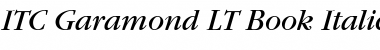 Download Garamond LT Book Italic Font