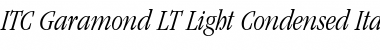 Download Garamond LT LightCondensed Italic Font