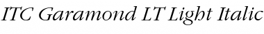 Download Garamond LT Italic Font