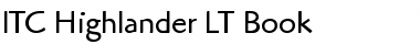Download ITCHighlander LT Book Regular Font Title Preview
