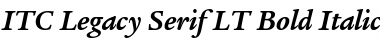 Download ITCLegacySerif LT Book Bold Italic Font Title Preview