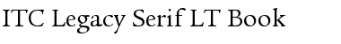 Download ITCLegacySerif LT Book Regular Font Title Preview