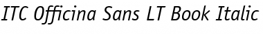 Download ITCOfficinaSans LT Book Italic Font Title Preview