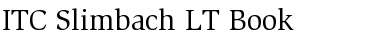 Download Slimbach LT Regular Font