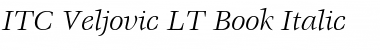 Download Veljovic LT Book Italic Font Title Preview