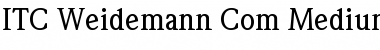 Download ITC Weidemann Com Medium Font Title Preview