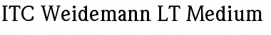 Download Weidemann LT Medium Regular Font Title Preview