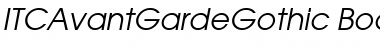 Download ITCAvantGardeGothic-Book BookItalic Font Title Preview