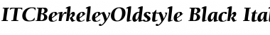 Download ITCBerkeleyOldstyle-Black BlackItalic Font Title Preview