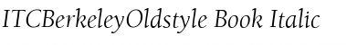 Download ITCBerkeleyOldstyle-Book BookItalic Font Title Preview