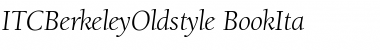 Download ITCBerkeleyOldstyle-Book BookItalic Font Title Preview
