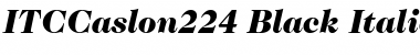 Download ITCCaslon224-Black BlackItalic Font Title Preview
