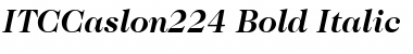 Download ITCCaslon224 BoldItalic Font Title Preview