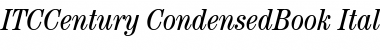 Download ITCCentury-CondensedBook BookItalic Font Title Preview
