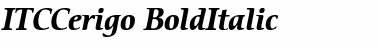 Download ITCCerigo BoldItalic Font Title Preview