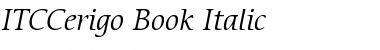 Download ITCCerigo-Book BookItalic Font Title Preview