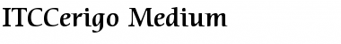 Download ITCCerigo-Medium Medium Font Title Preview