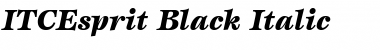 Download ITCEsprit-Black BlackItalic Font Title Preview