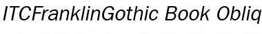 Download ITCFranklinGothic-Book BookItalic Font Title Preview