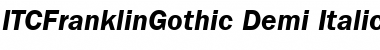 Download ITCFranklinGothic-Demi DemiItalic Font Title Preview