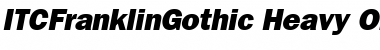 Download ITCFranklinGothic-Heavy HeavyItalic Font Title Preview