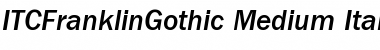 Download ITCFranklinGothic-Medium MediumItalic Font Title Preview